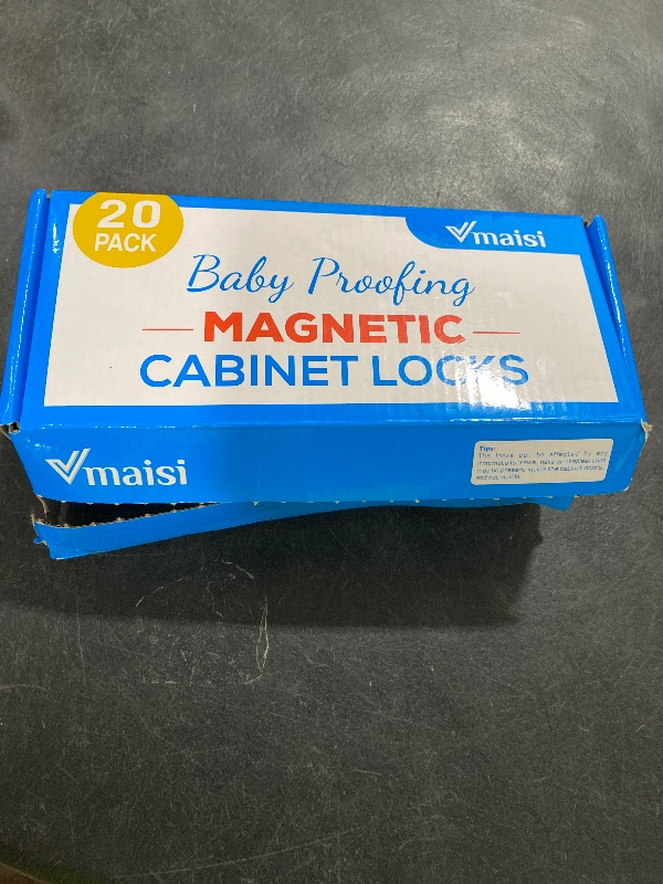 Photo 1 of 20 Pack Magnetic Cabinet Locks Baby Proofing - Vmaisi Children Proof Cupboard Drawers Latches - Adhesive Easy Installation