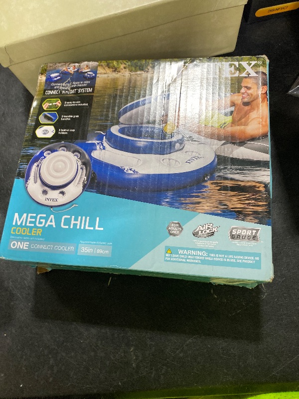 Photo 1 of INTEX 56822EP Mega Chill Inflatable Cooler: Removable Ice Chest – 5 Built-in Cup Holders – 2 Durable Handles – Easy-To-Use Connectors – River Run Compatability