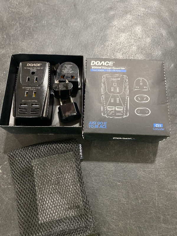 Photo 1 of Upgraded 2000W 220V to 110V Converter for European Travel, Voltage Converter US to Europe for Hair Dryer Straightener Curling Iron, 2300W Adapter with EU/UK/AU/US Plugs for Laptop Camera Cell Phone