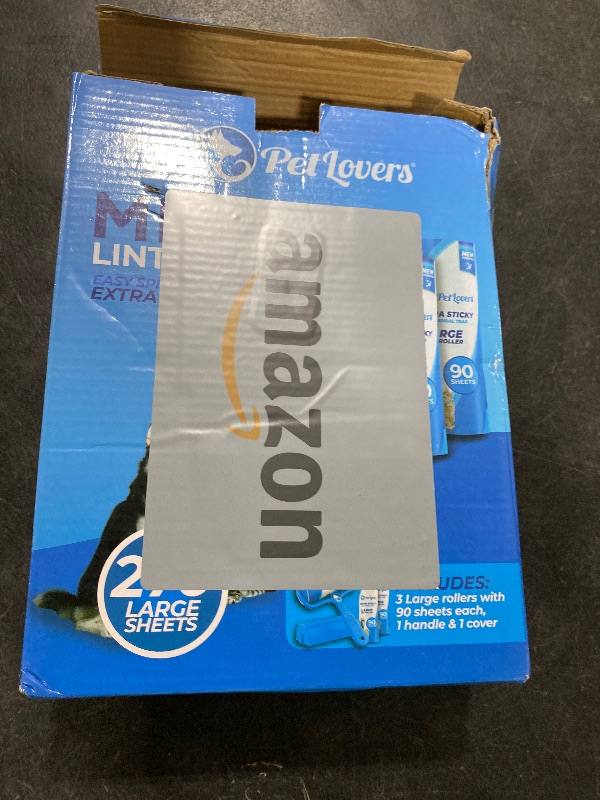 Photo 1 of PetLovers 6.3" Large Lint Roller for Pet Hair Extra Sticky 270 Sheets, Ideal for Pet Hair Removal from Furniture & Clothes, Dog and Cat Lint Remover 3 Pack
