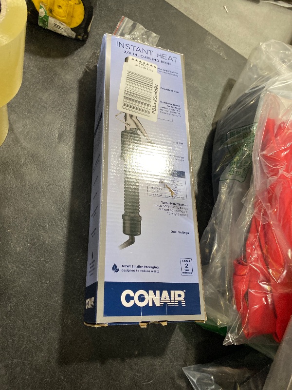 Photo 1 of Conair Instant Heat 3/4-Inch Curling Iron, ¾-inch Barrel Produces Tight Curls, Hair Curler for Short to Medium Hair, 25 Heat Setting Hair Curling Iron, Black