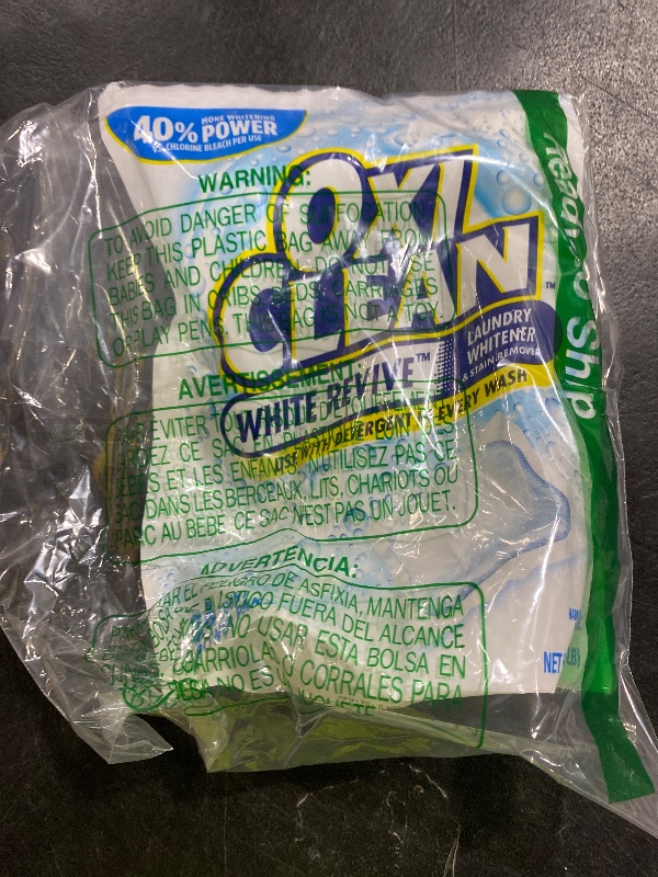 Photo 1 of OxiClean White Revive Laundry Whitener and Stain Remover Power Paks, 24 Count