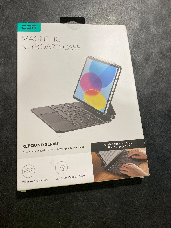 Photo 1 of ESR iPad 11th(A16, 2025)/10th Gen Case with Keyboard, Magic Keyboard for iPad 10.9", Case with Floating Cantilever Stand, Springy Backlit Keys, Multi-Touch Trackpad, Rebound Series, Black