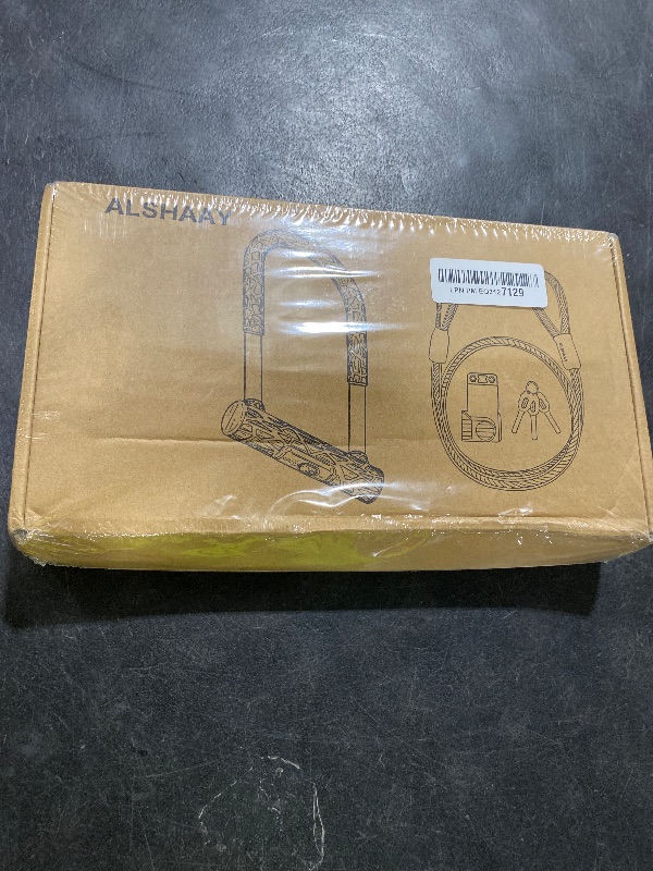 Photo 1 of Heavy Duty Bike U Lock - Super Strong 12 Ton Shear, 20mm U Shape Lock Anti-Theft Silicone Covered Electric Scooter Lock Keyhole with Sliding Cover 4ft Steel Cable with Mounting Bracket and 3 Keys(L)