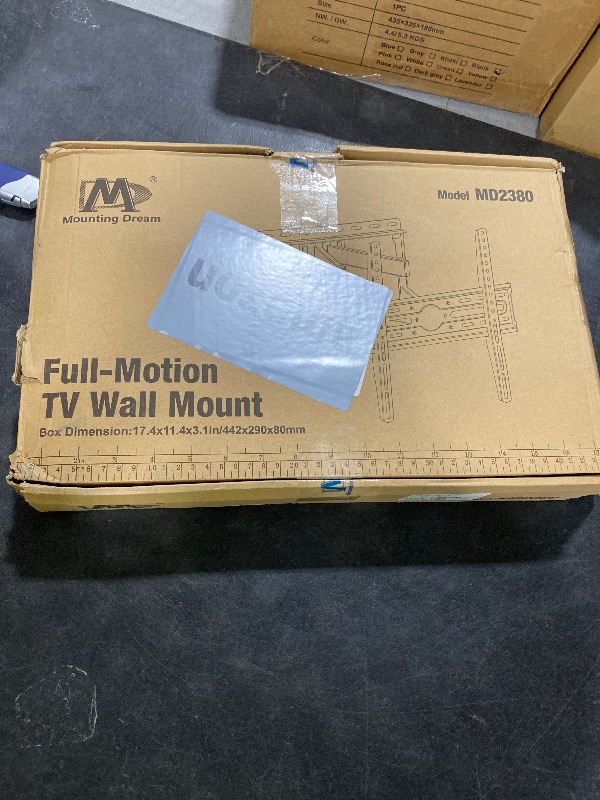Photo 1 of Mounting Dream TV Wall Mount for 32-65 Inch Television,Mount with Swivel and Tilt, Full Motion Bracket with Articulating Dual Arms, Fits 16inch Studs, Max VESA 400X400 mm, 99lbs, MD2380