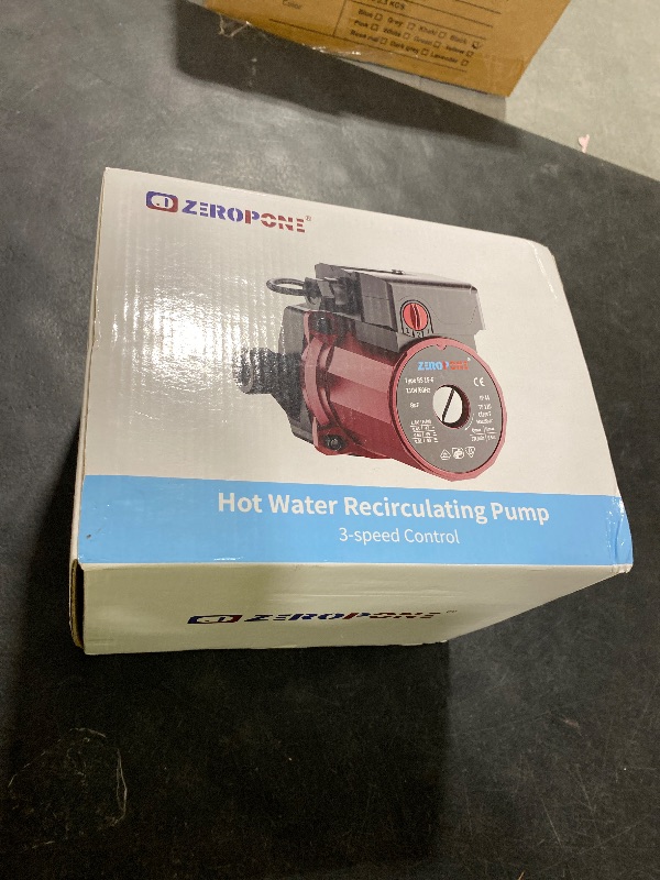 Photo 1 of ZeroPone Recirculating Pump, 93W Water Circulator Circulating Pump NPT 3/4" w/NPT 1/2" Adapter, 15-6C 3-speed Control Recirculation for Electric Water Heater System