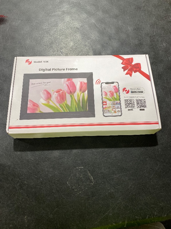Photo 1 of Frameo 10.1 Inch WiFi Digital Picture Frame, 1280x800 HD IPS Touch Screen Photo Frame Electronic, 32GB Memory, Auto-Rotate, Wall Mountable, Share Photos/Videos Instantly via Frameo App from Anywhere