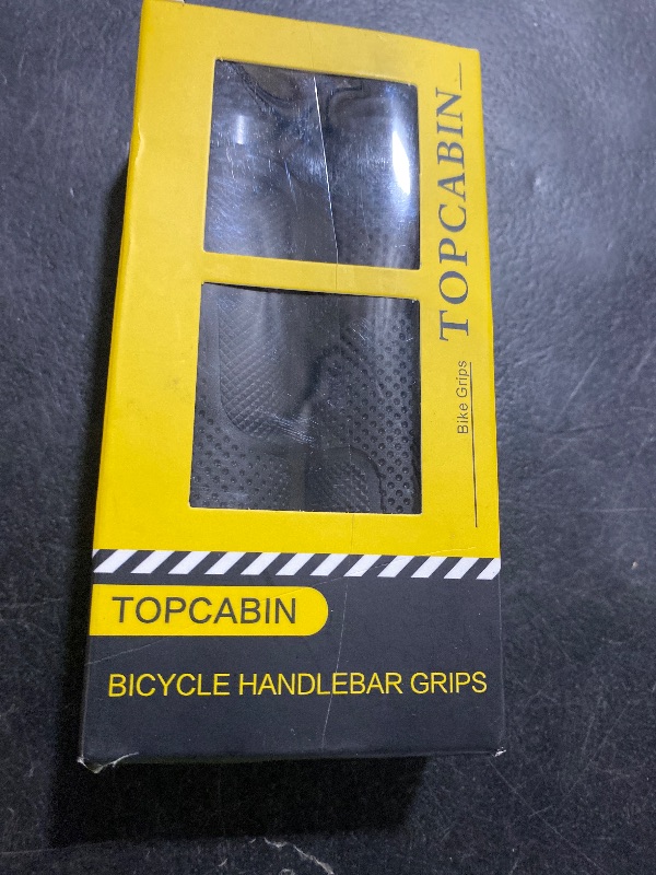 Photo 1 of TOPCABIN Bike Handlebar Grips,Short Mini Bicycle Handlebar Grips Two-Color Rubber Bike Grips Fit Many Standard Bikes 2PCS 90MM Length (Aluminum Double Lock(Black130mm&90mm))