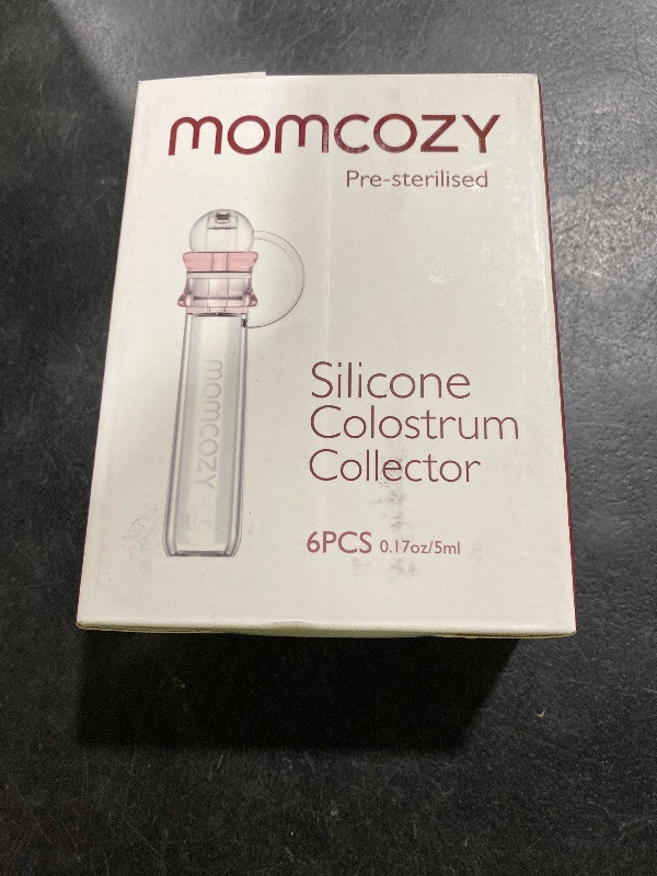 Photo 1 of Momcozy Colostrum Collector Reusable Breast Milk Collector with Storage Case and Cotton Wipe, Portable Colostrum Container BPA Free, Multi-Use Collector 5ml-6pcs