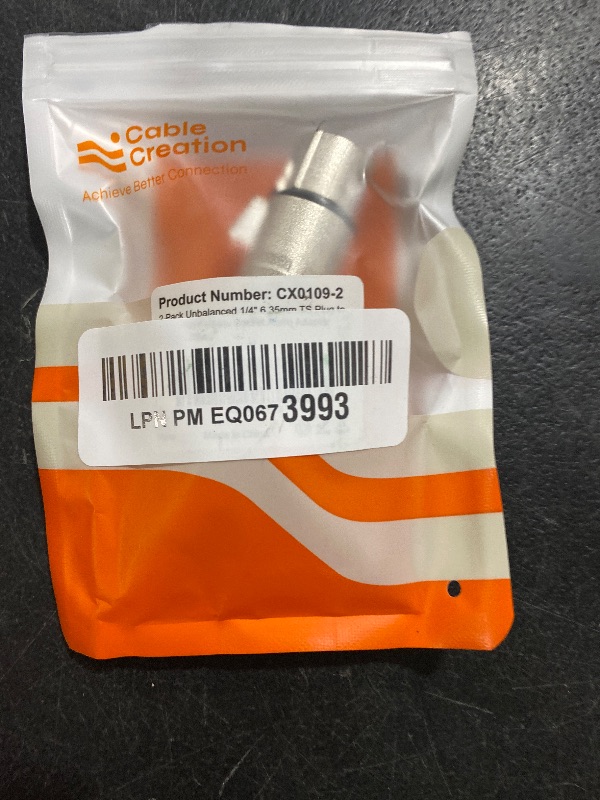 Photo 1 of CableCreation TS to XLR Unbalanced Adapter 2Pcs,1/4" TS Mono Adaptor, Quarter Inch 6.35mm to XLR Microphone Connectors, 1/4 Inch to TS for Mixers, Amplifiers, Guitars,Electric Piano/Drums