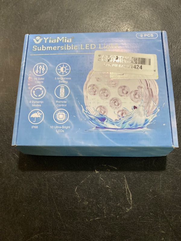 Photo 1 of YiaMia Hot Tub Lights - 2-Pack RGB Color Battery-Powered LED Pool Lights with Remote Control and Suction Cup for Ponds, Decoration, Parties, Spas, Aquariums
