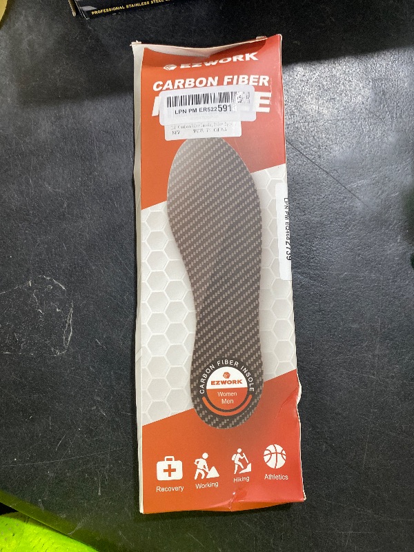 Photo 1 of Carbon Fiber Insoles, Carbon Fiber Foot Plate 1 Pair Rigid Shoe Insert Support Turf Toe, Foot Fractures, Morton Extension, Hallux Rigidus and Limitus - Alternative to Post Op Shoe
