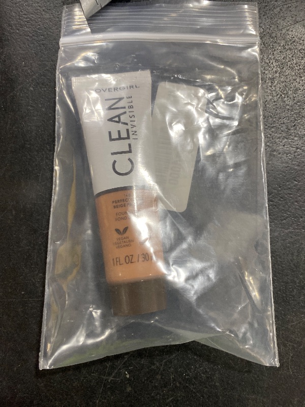 Photo 1 of COVERGIRL Clean Invisible Foundation Makeup, Dewy & Glowy Natural Finish, Buildable Coverage, Skin-Like Smooth Look, Vegan, Perfect Beige, 1oz