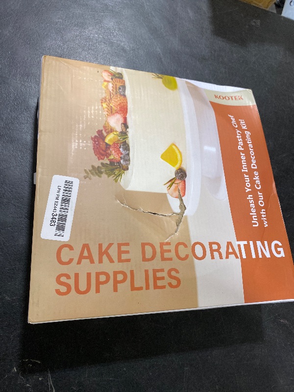 Photo 1 of Kootek 71PCs Cake Decorating Kit, Baking Supplies Tools - Includes Cake Stand Turntable, 12 Icing Piping Tips, 2 Frosting Spatulas, 3 Scrapers, 50+2 Piping Bags, Coupler, Video Tutorial, Booklet
