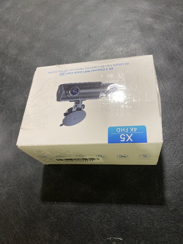 Photo 1 of Miden X5 4K WiFi Dash Cam Front and Rear Inside, 2160P+1080P+1080P FHD 3 Channel Dash Camera for Cars, 360° All Sides Dashcam, Free 64G SD Card, G-Sensor, WDR, Night Vision, 24H Parking Monitor