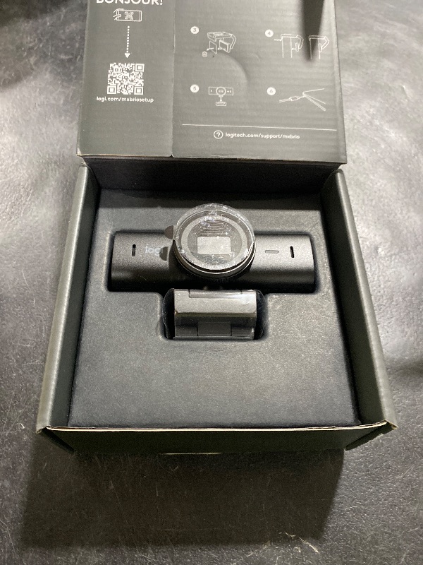 Photo 1 of Logitech - MX Brio Ultra HD 4K Video Conference, Gaming and Streaming Webcam - Black

