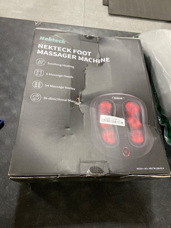 Photo 1 of Nekteck Foot Massager with Heat, Shiatsu Heated Electric Kneading Foot Massager Machine for Neuropathy, Plantar Fasciitis, Feet Massage for Pain Relief, Circulation, Gifts for Man Woman Her Birthday