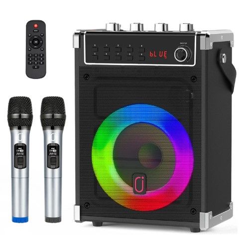 Photo 1 of JYX 69BT Portable Karaoke Machine with 2 Wireless Microphones