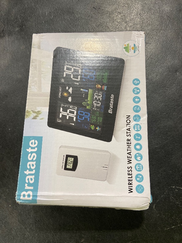 Photo 1 of Weather Station Wireless Indoor Outdoor, Thermometer Wireless with Remote Sensor, Home Weather Station, Color Display Digital Weather Forecast, Humidity, Atomic Clock, Air Pressure for Home