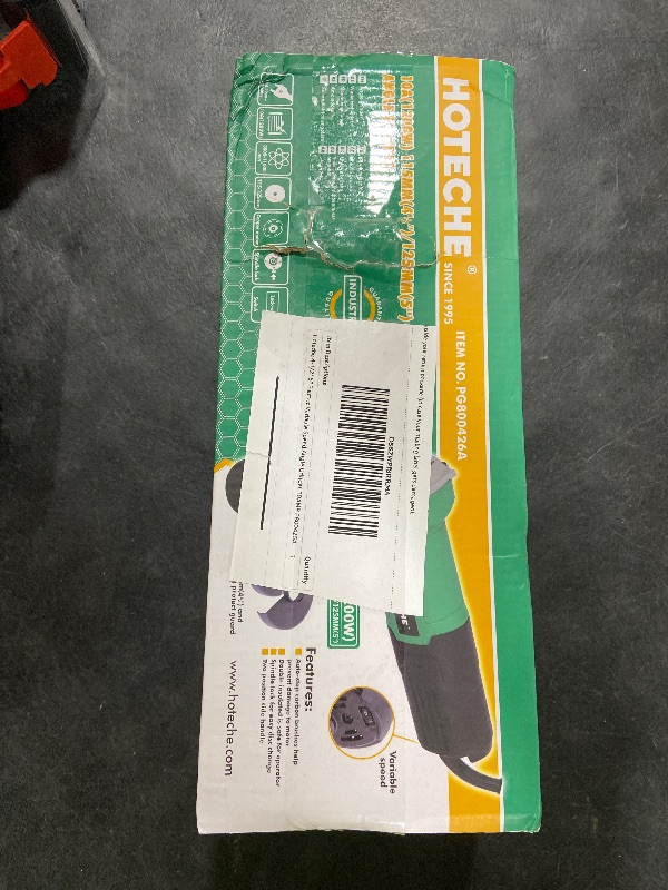 Photo 1 of Hoteche 4-1/2" 5" Electric Variable Speed Angle Grinder 10AMP P800426A