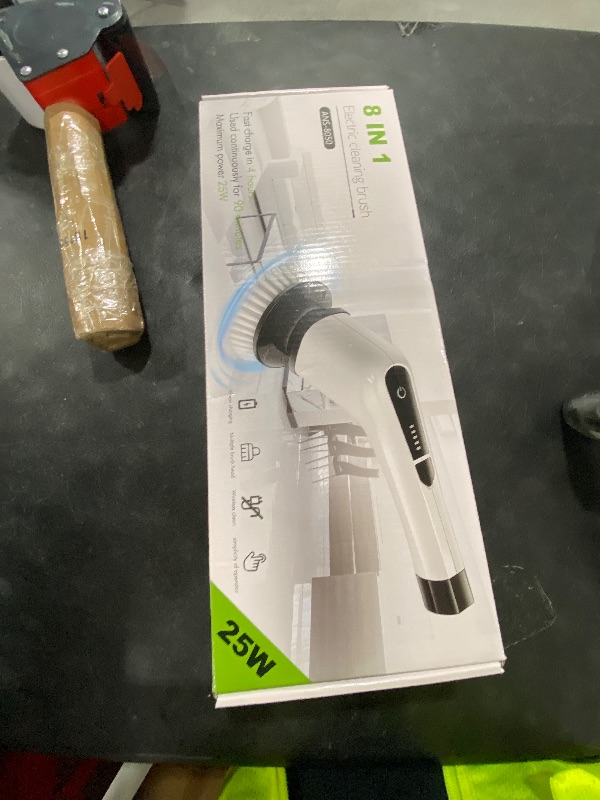 Photo 1 of Bomves Electric Spin Scrubber, Cordless Cleaning Brush Scrubber for Home, 8 Replaceable Brush Heads-90Mins Work Time, 3 Adjustable Size, 2 Speeds for Bathroom Shower Bathtub Glass Car