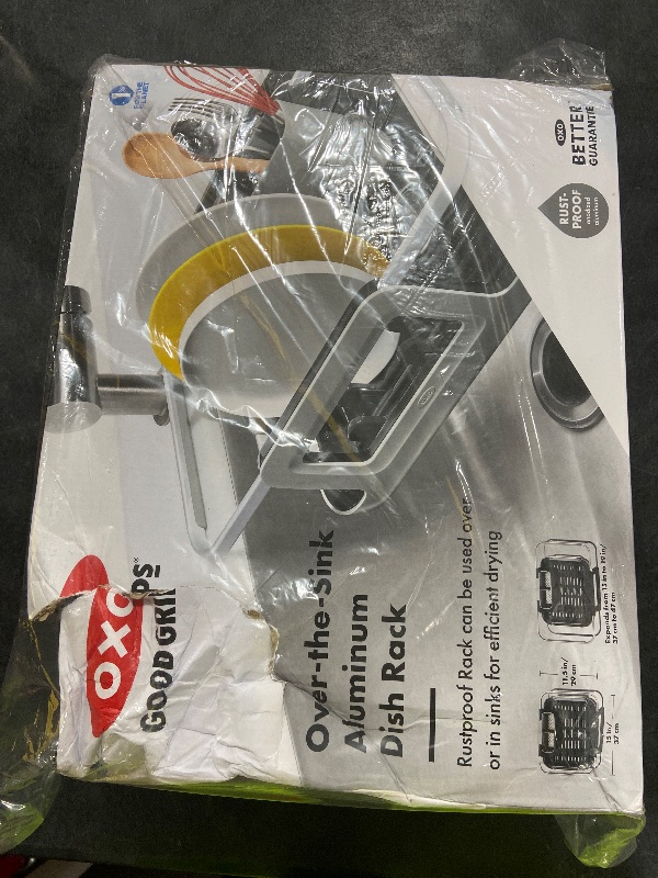 Photo 1 of OXO Good Grips Extendable Over-The-Sink Aluminum Drying Dish Rack