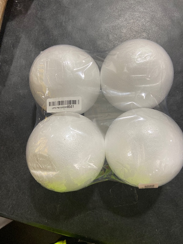 Photo 1 of Styrofoam Balls 6 Inch,4PC Large White Foam Balls for Crafts, DIY Craft Giant Foam Ball for Home and School,Smooth Solid Round Ball (Styrofoam-6in-4pc)