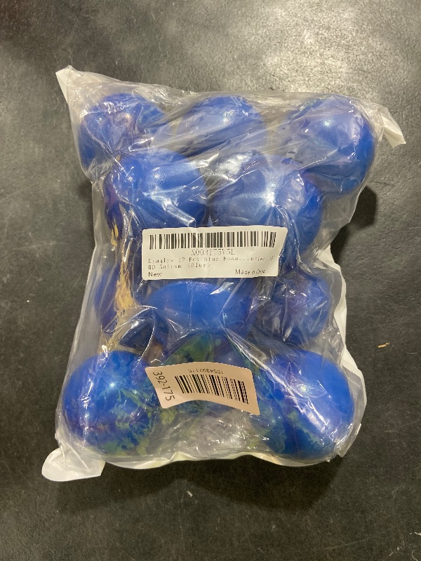 Photo 1 of Kymqlyw 12 Pcs Blue Foam Stress Ball Squeeze Stress Relief Balls for Kids and Adults Hand Exercise Sensory Relief Toys for Anxiety ADHD Autism ?Blue?