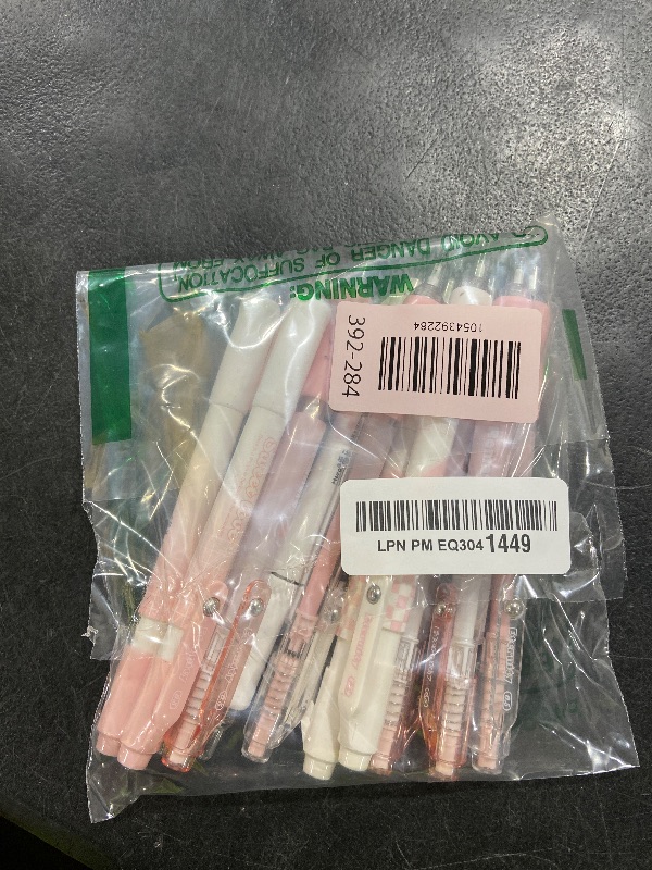 Photo 1 of BAYTORY 12 Pcs Retractable Gel Pens, 0.5mm Fine Point Pen Quick Dry, No Bleed and Smear Black Ink Smooth Writing Pens Aesthetic Pen for School Home Office Stationery (Pink)