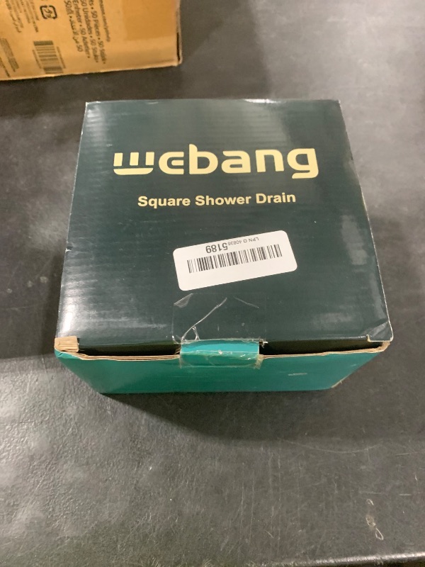 Photo 1 of WEBANG 4 Inch Square Shower Drain Black Floor Drain with Flange Reversible 2-in-1 Cover Tile Insert Grate Removable SUS304 Stainless Steel CUPC Certified Matte Black