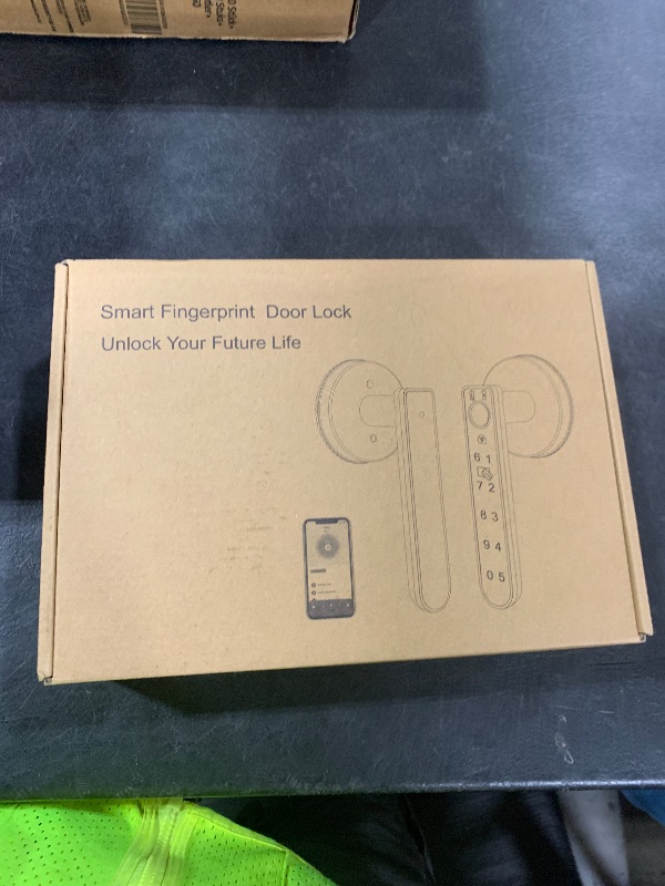 Photo 1 of Gavdhe Gold Fingerprint Door Lock Smart Finger Print Door Knob Keyless Bedroom Door Lock with Keypad App Control Easy Installation for Home Bedroom Office,2 Fob Cards