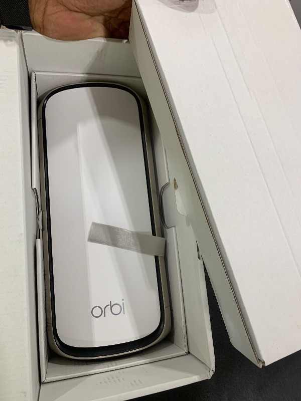 Photo 1 of NETGEAR Orbi 970 Series (RBE970) Quad-Band WiFi 7 Mesh Add-on Satellite - Works with Existing 970 Series (973/972/971S), Security Features, Covers up to 3,300 sq. ft., BE27000 802.11be