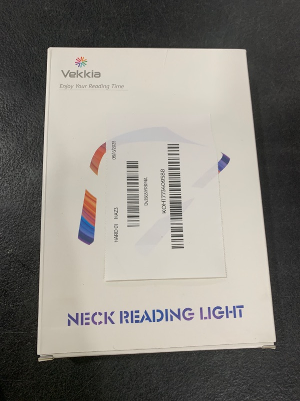 Photo 1 of Vekkia LED Neck Reading Light Rechargeable, Book Light for Reading in Bed, 3 Colors & 5 Brightness Adjustable, Long Lasting. Great for Knitting, Camping & Repairing
