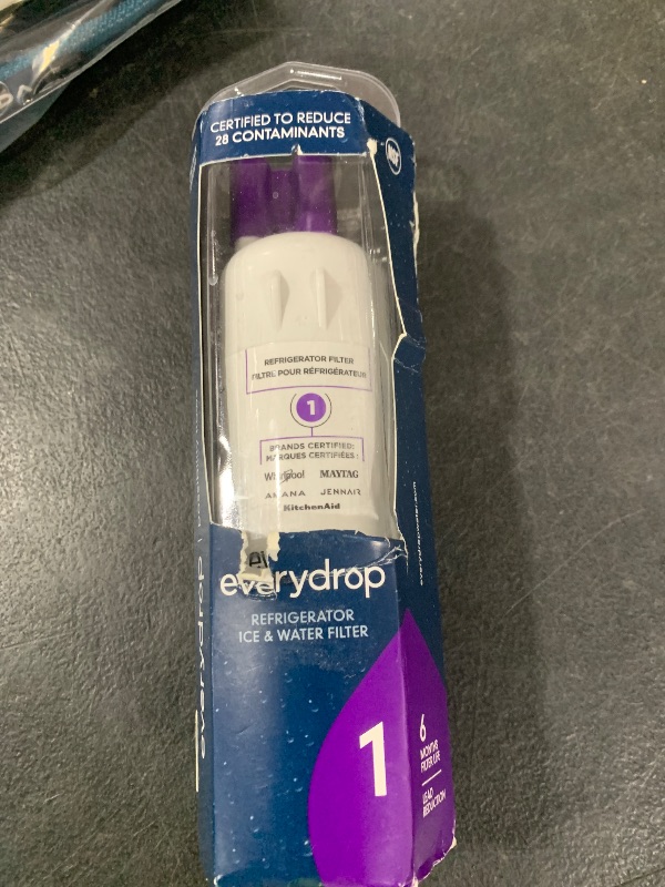 Photo 1 of everydrop by Whirlpool Ice and Water Refrigerator Filter 1, EDR1RXD1, Single-Pack , Purple