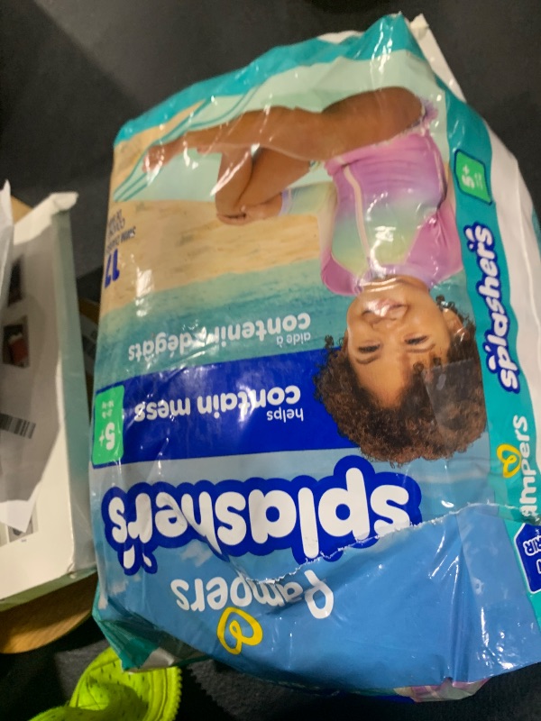 Photo 1 of Pampers Swim Diapers - Splashers - Size 5+, 17 Count, Gap-Free Disposable Baby Swimming Pants