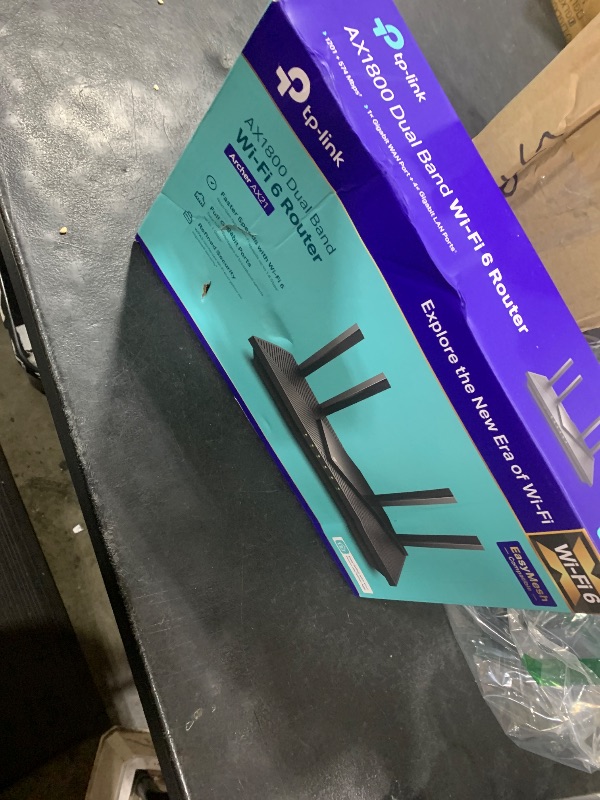 Photo 1 of TP-Link AX1800 WiFi 6 Router V4 (Archer AX21) – Dual Band Wireless Internet, Gigabit, Easy Mesh, Works with Alexa - A Certified for Humans Device, Free Expert Support