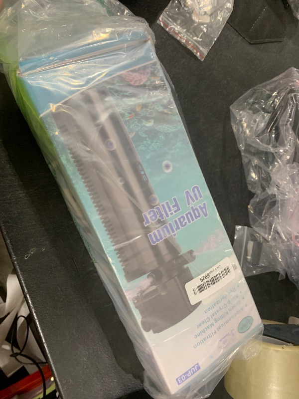 Photo 1 of Aquarium Filter for 75-200 Gallon Tank, U-V Fish Tank Green Clean Machine Submersible Powerful Pump Canister Filter 300GPH for Pond Turtle Tank Saltwater Freshwater Crystal Clear Green Killing