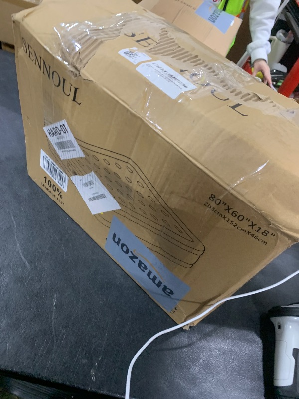 Photo 1 of SENNOUL Air Mattress Queen with Built in Pump - 2 Mins Quick Self Inflatable,16"/650lbs Max Blow Up Bed, All Night Stability No Lost Air?No Peculiar Smell for Camping,Home,Guests & Portable Travel