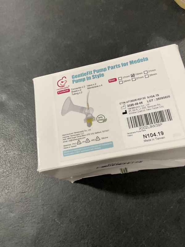 Photo 1 of Nenesupply Pump Parts with 19mm Flanges Compatible with Medela Pump in Style Parts Accessories Breast Pump Not Original Medela Pump Parts Incl. 19mm Flange Breastshield Connector Valve Membrane Tubing