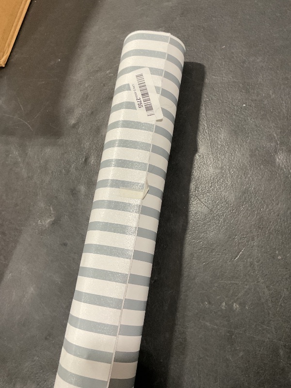 Photo 1 of Cohoo Home Striped Peel and Stick Wallpaper Boho Contact Paper for Cabinets Grey and White Stripe Contact Paper Line Modern Wallpaper for Bedroom Self-Adhesive Removable Boy Room Shelf 17.3inW 393inL