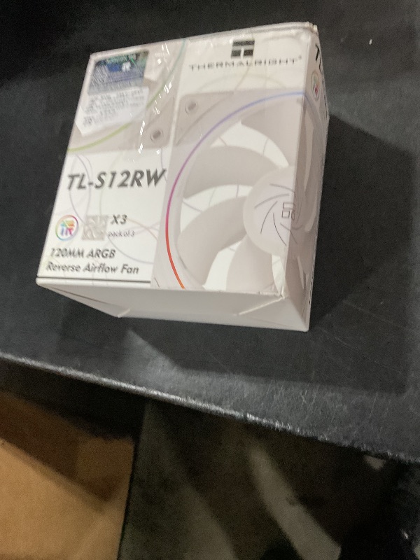Photo 1 of Thermalright TL-S12RW X3 CPU Fan 120mm Reverse Fan Case Cooler Fan Comes with ARGB Lighting,CPU Cooling Fan with 1500RPM Speed,White PC PWM Silent Computer Fan,Set of Fans
