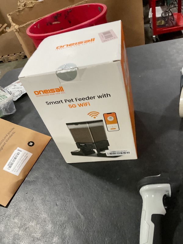 Photo 1 of oneisall Automatic Cat Feeder with 5G WiFi, Automatic Cat Food Dispenser for 2 Cats Small Pets, 20 Cups/5L Timed Dry Food Dispenser with APP Control