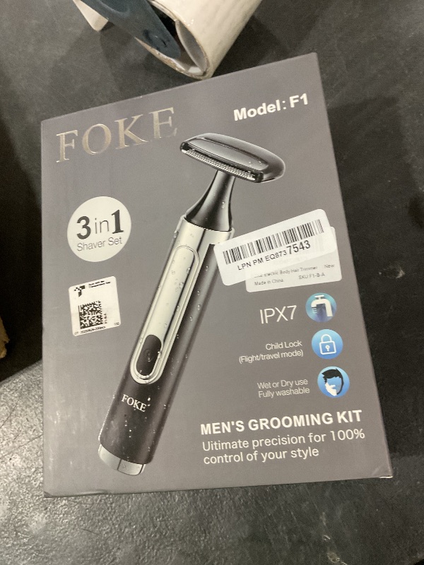 Photo 1 of FOKE Back Shaver for Men, Ultra-Wide 1.8" T-Shaped Head, Includes Travel Case, Mens Back Shaver Rechargeable with Long Handle, Safety Lock, Waterproof IPX7, Multi-Functional Body Hair Trimmer,(Black)
