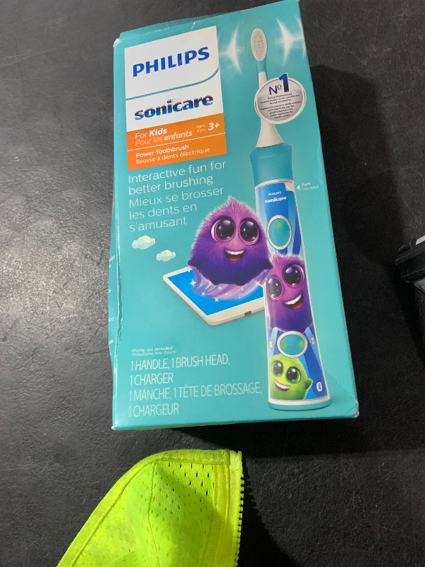 Photo 1 of Philips Sonicare for Kids 3+ Bluetooth Connected Rechargeable Electric Power Toothbrush, Interactive for Better Brushing, Turquoise, HX6321/02