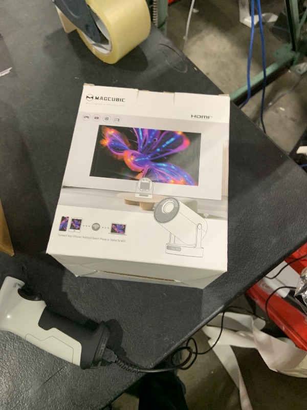 Photo 1 of ?Electric Focus?Magcubic Mini Projector 4K Support, Portable Projector with WiFi 6 and Bluetooth 5.4, Smart Proyector, 5W Soundbase Speaker, 180° Rotation for Home Theater HY300 Ultra
