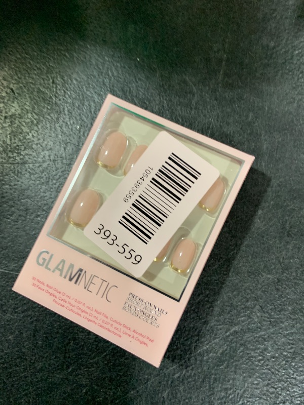 Photo 1 of Glamnetic Press On Nails - Goal Digger | Glossy, Semi-Transparent, Short Round Nails, Salon Quality | 12 Sizes - 30 Nail Kit with Glue
