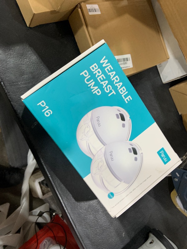 Photo 1 of Paruu Hands Free Breast Pump P16, Wearable Breast Pump Electirc Portable with 4 Modes & 12 Levels, Max 309mmHg Strong Suction 19/21/24mm Flange Inserts Wearable Breastfeeding Pump, 2 Pack White