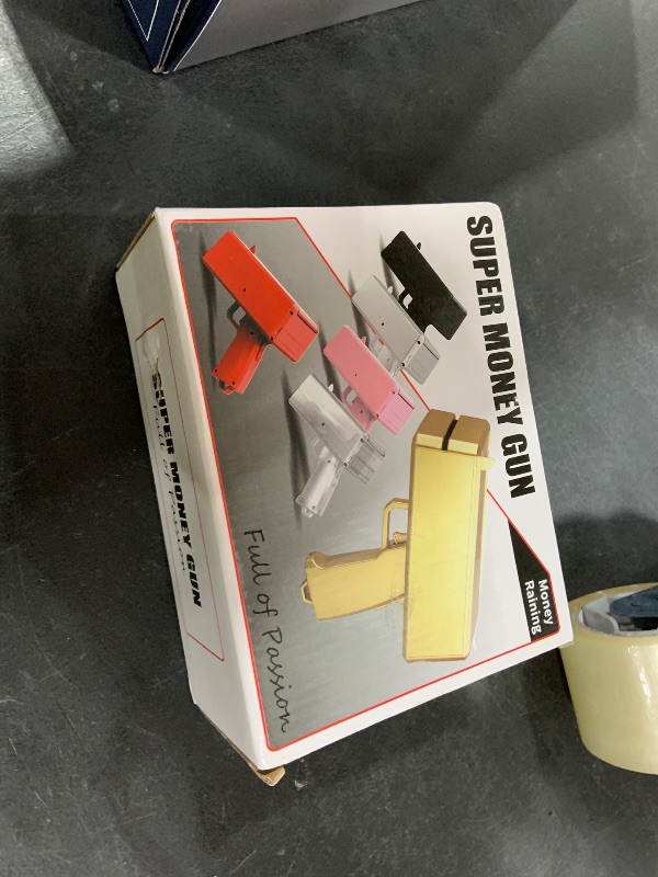 Photo 1 of Sopu Make it Rain Money Gun Paper Playing Spary Prop Cash Gun Party Supplies (Metallic Gold)