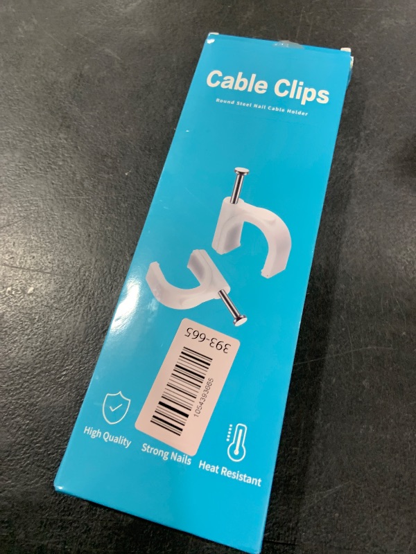 Photo 1 of Abnii Cable Clips, 400 Pcs, 4mm 6mm 8mm 10mm, Wire Wall Clips with Steel Nails, Ethernet Cable Clips, Cable Tacks Coax Cable Clips, RG6 RG59 CAT6 RJ45 Cable Cord Clips, White…