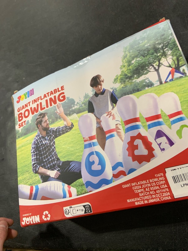 Photo 1 of JOYIN Giant Inflatable Bowling Set for Kids and Adults, Christmas Birthday Party Games, Kids Education Motor Skills Toys